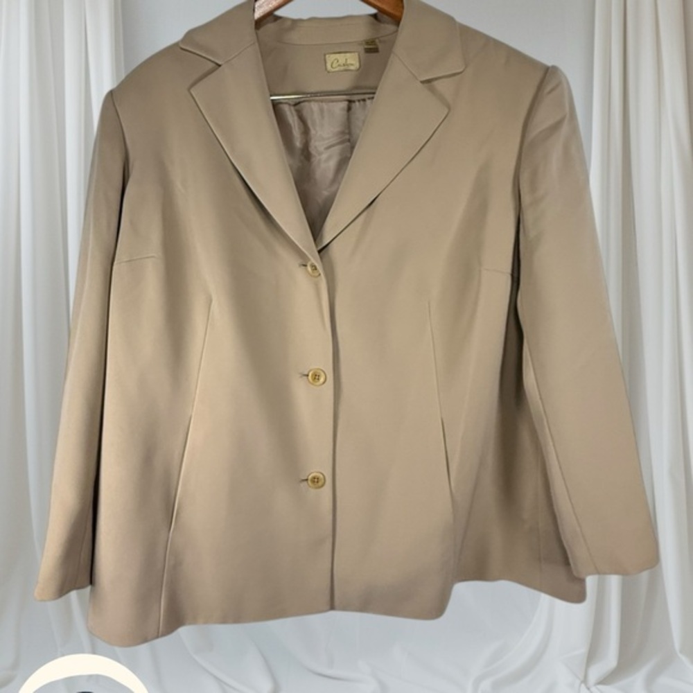 Calson Blazer 16  Black Petite Plus Size Jacket Tailored Fit